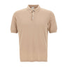 ELEVENTY Polo uomo in crêpe di cotone BEIGE Uomo 