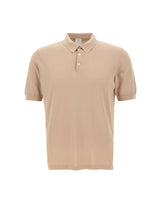 ELEVENTY Polo uomo in crêpe di cotone BEIGE Uomo 