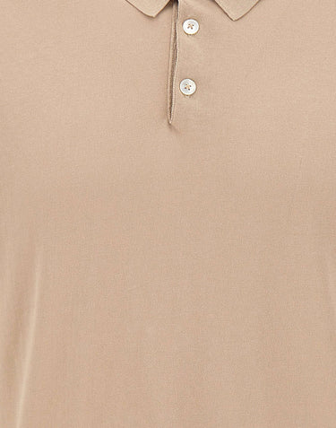 ELEVENTY Polo uomo in crêpe di cotone BEIGE Uomo 