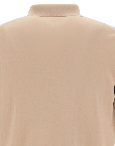 ELEVENTY Polo uomo in crêpe di cotone BEIGE Uomo 