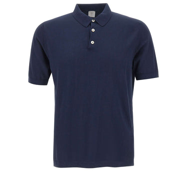 ELEVENTY Polo in crêpe di cotone BLUE Uomo 