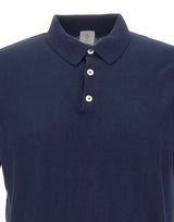 ELEVENTY Polo in crêpe di cotone BLUE Uomo 