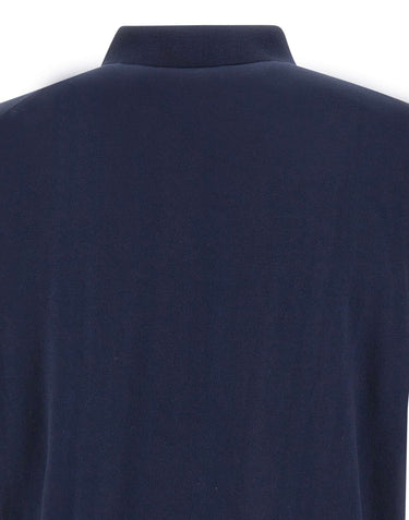 ELEVENTY Polo in crêpe di cotone BLUE Uomo 