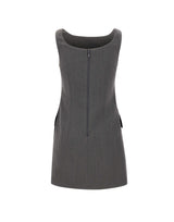 ELISABETTA FRANCHI Mini abito in lana con dettagli logo GREY Donna 