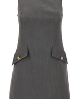 ELISABETTA FRANCHI Mini abito in lana con dettagli logo GREY Donna 