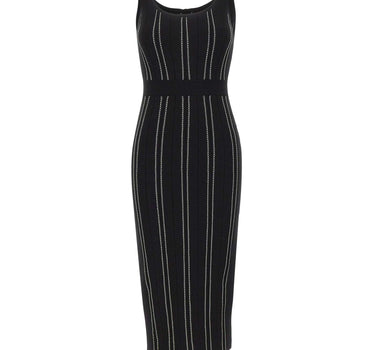 ELISABETTA FRANCHI Abito in maglia origami BLACK Donna 