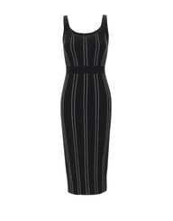ELISABETTA FRANCHI Abito in maglia origami BLACK Donna 