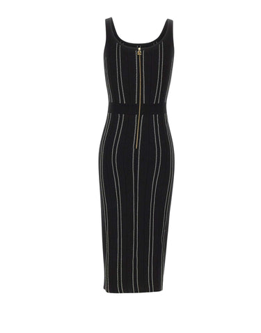 ELISABETTA FRANCHI Abito in maglia origami BLACK Donna 