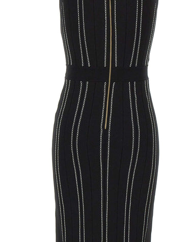 ELISABETTA FRANCHI Abito in maglia origami BLACK Donna 