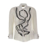ELISABETTA FRANCHI Camicia con volant WHITE Donna 