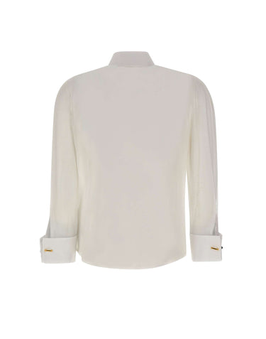 ELISABETTA FRANCHI Camicia con volant WHITE Donna 