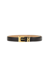 ELISABETTA FRANCHI Cintura in pelle con trama a squame BLACK Donna 