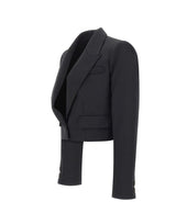 ELISABETTA FRANCHI Giacca crop in lana BLACK Donna 
