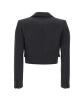 ELISABETTA FRANCHI Giacca crop in lana BLACK Donna 