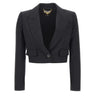 ELISABETTA FRANCHI Giacca crop in lana BLACK Donna 