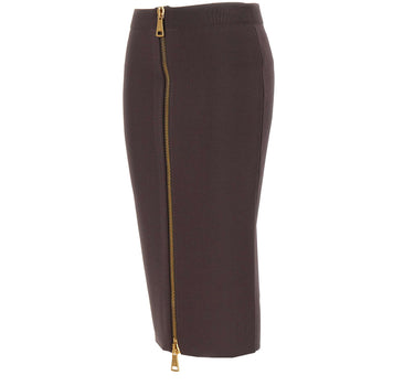 Gonna maxi zip gold GK28B66E2 EV9 ELISABETTA FRANCHI 