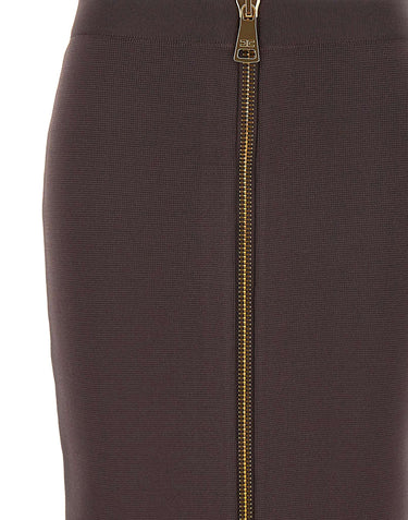 Gonna maxi zip gold GK28B66E2 EV9 ELISABETTA FRANCHI 
