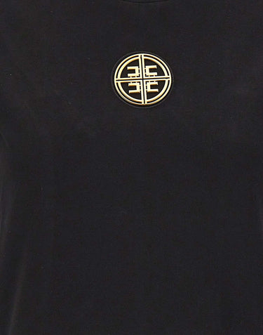 T-shirt con placca logo MA00866E2 110 ELISABETTA FRANCHI 