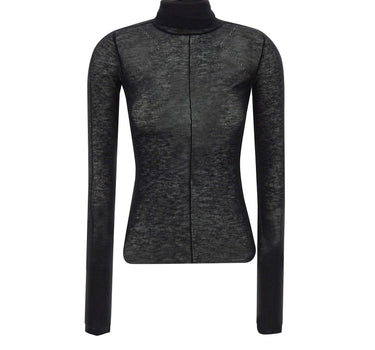 ELISABETTA FRANCHI Maglia in lana vergine BLACK Donna 