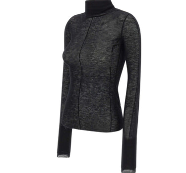ELISABETTA FRANCHI Maglia in lana vergine BLACK Donna 