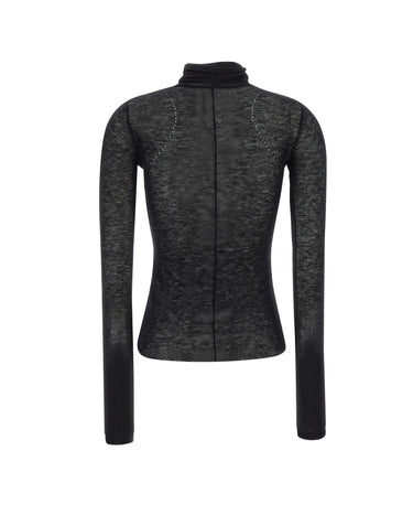 ELISABETTA FRANCHI Maglia in lana vergine BLACK Donna 