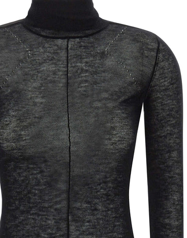 ELISABETTA FRANCHI Maglia in lana vergine BLACK Donna 