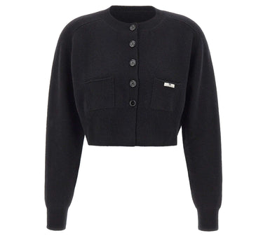 ELISABETTA FRANCHI Cardigan in lana e cashmere BLACK Donna 