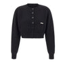 ELISABETTA FRANCHI Cardigan in lana e cashmere BLACK Donna 