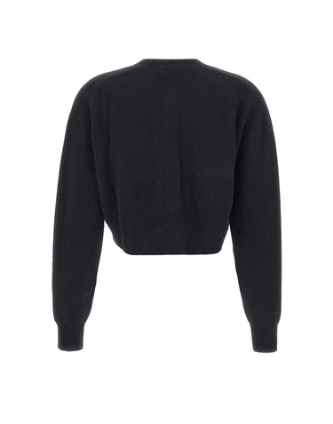 ELISABETTA FRANCHI Cardigan in lana e cashmere BLACK Donna 