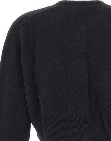 ELISABETTA FRANCHI Cardigan in lana e cashmere BLACK Donna 