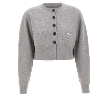 ELISABETTA FRANCHI Cardigan in lana e cashmere GREY Donna 