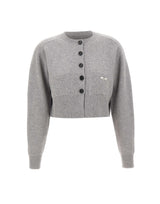 ELISABETTA FRANCHI Cardigan in lana e cashmere GREY Donna 