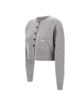 ELISABETTA FRANCHI Cardigan in lana e cashmere GREY Donna 