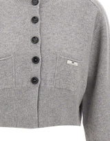 ELISABETTA FRANCHI Cardigan in lana e cashmere GREY Donna 