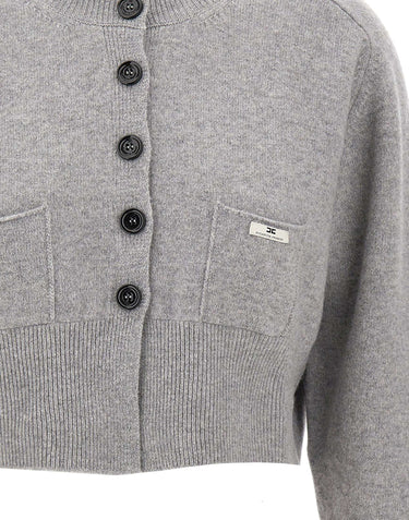 ELISABETTA FRANCHI Cardigan in lana e cashmere GREY Donna 