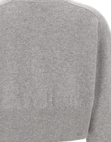 ELISABETTA FRANCHI Cardigan in lana e cashmere GREY Donna 