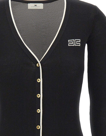Cardigan in maglia a costine MK16B66E2 685 ELISABETTA FRANCHI 