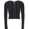 ELISABETTA FRANCHI Cardigan in maglia con zip BLACK Donna 