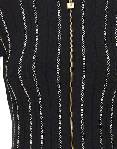 ELISABETTA FRANCHI Cardigan in maglia con zip BLACK Donna 