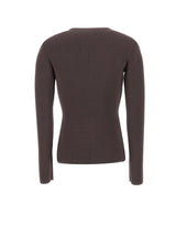 ELISABETTA FRANCHI Cardigan in maglia con zip BROWN Donna 
