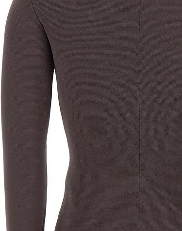 ELISABETTA FRANCHI Cardigan in maglia con zip BROWN Donna 