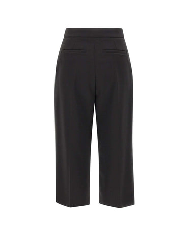 ELISABETTA FRANCHI Pantaloni in crêpe leggero BLACK Donna 