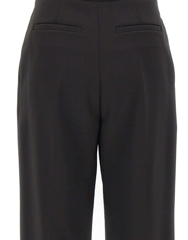 ELISABETTA FRANCHI Pantaloni in crêpe leggero BLACK Donna 