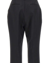 ELISABETTA FRANCHI Pantaloni in lana con spacchetti BLACK Donna 