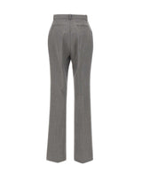ELISABETTA FRANCHI Pantaloni in lana con spacchetti GREY Donna 