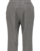 ELISABETTA FRANCHI Pantaloni in lana con spacchetti GREY Donna 