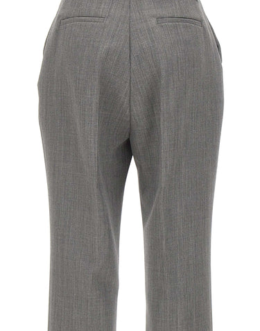 ELISABETTA FRANCHI Pantaloni in lana con spacchetti GREY Donna 