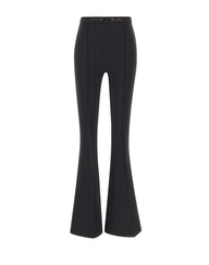 ELISABETTA FRANCHI Pantaloni in doppio crêpe stretch BLACK Donna 