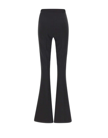 ELISABETTA FRANCHI Pantaloni in doppio crêpe stretch BLACK Donna 