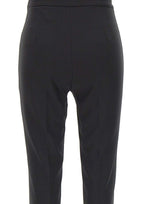 ELISABETTA FRANCHI Pantaloni in doppio crêpe stretch BLACK Donna 